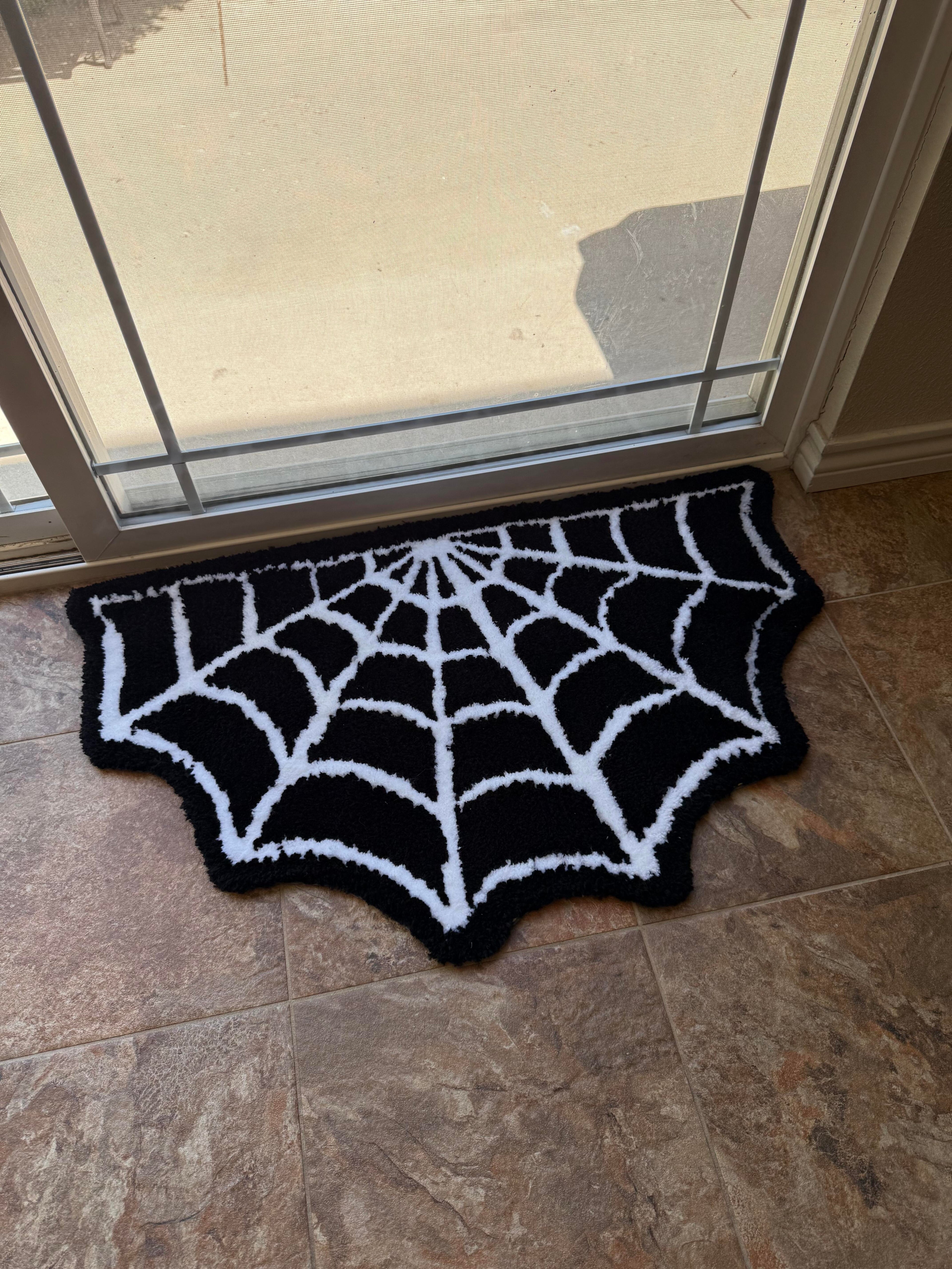 Spiderweb doorway Rug/Mat | 20 x 30 in | Indoor decor | Customizable colors