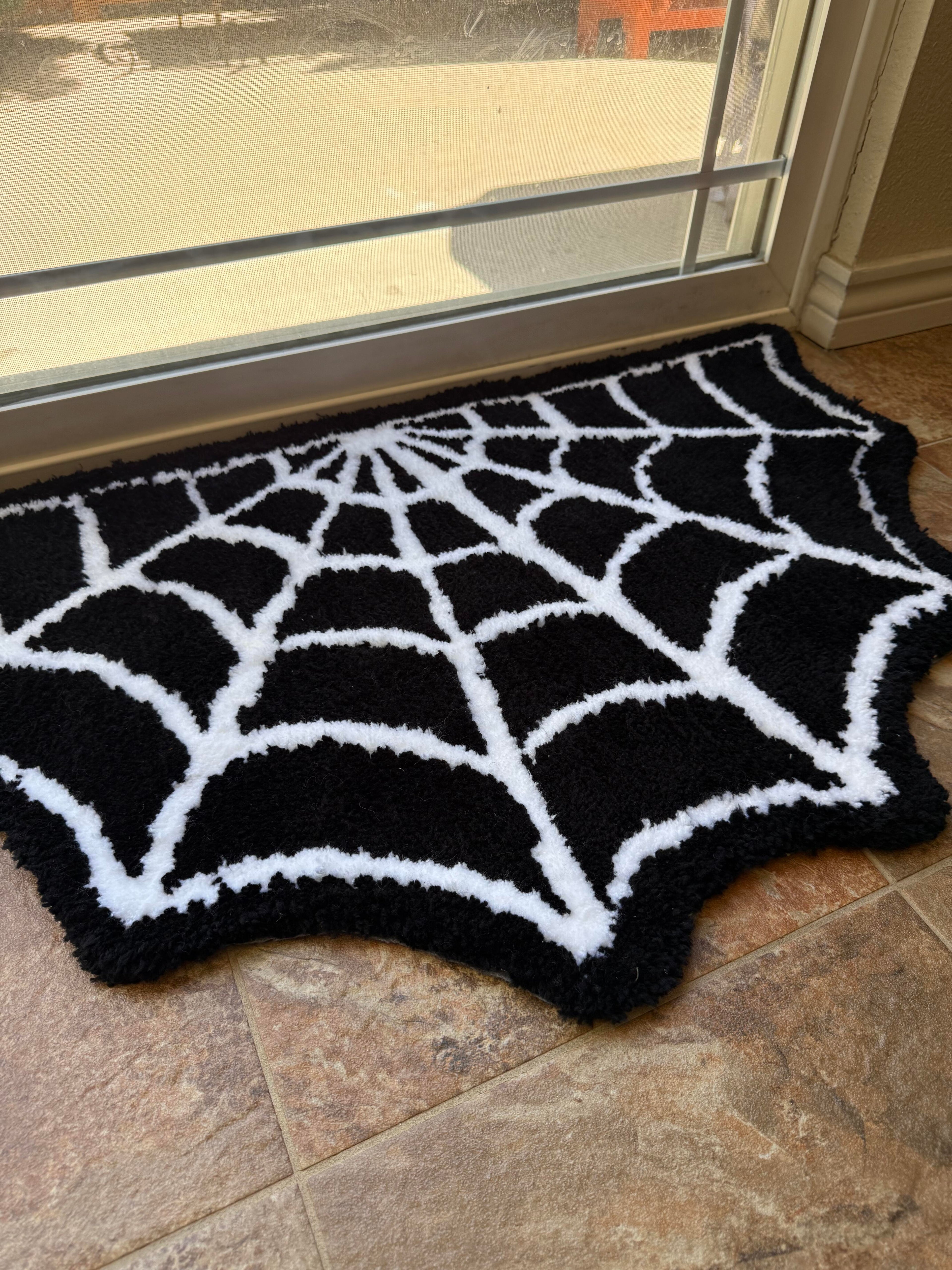 Spiderweb doorway Rug/Mat | 20 x 30 in | Indoor decor | Customizable colors